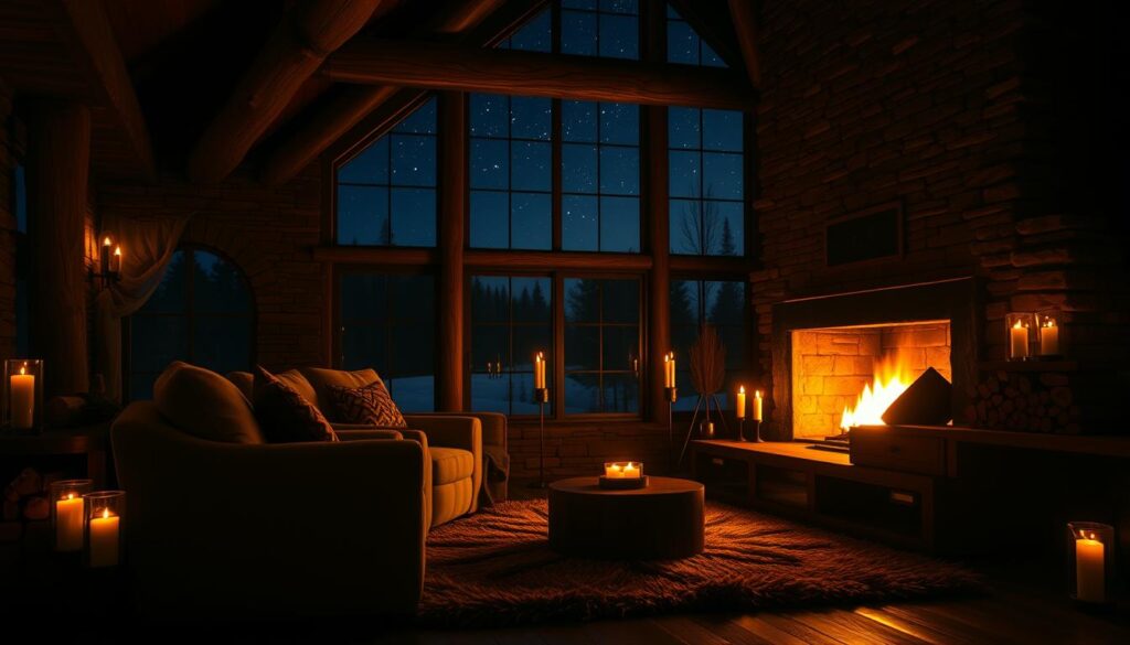 cozy fire ambiance