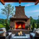 outdoor fireplace​