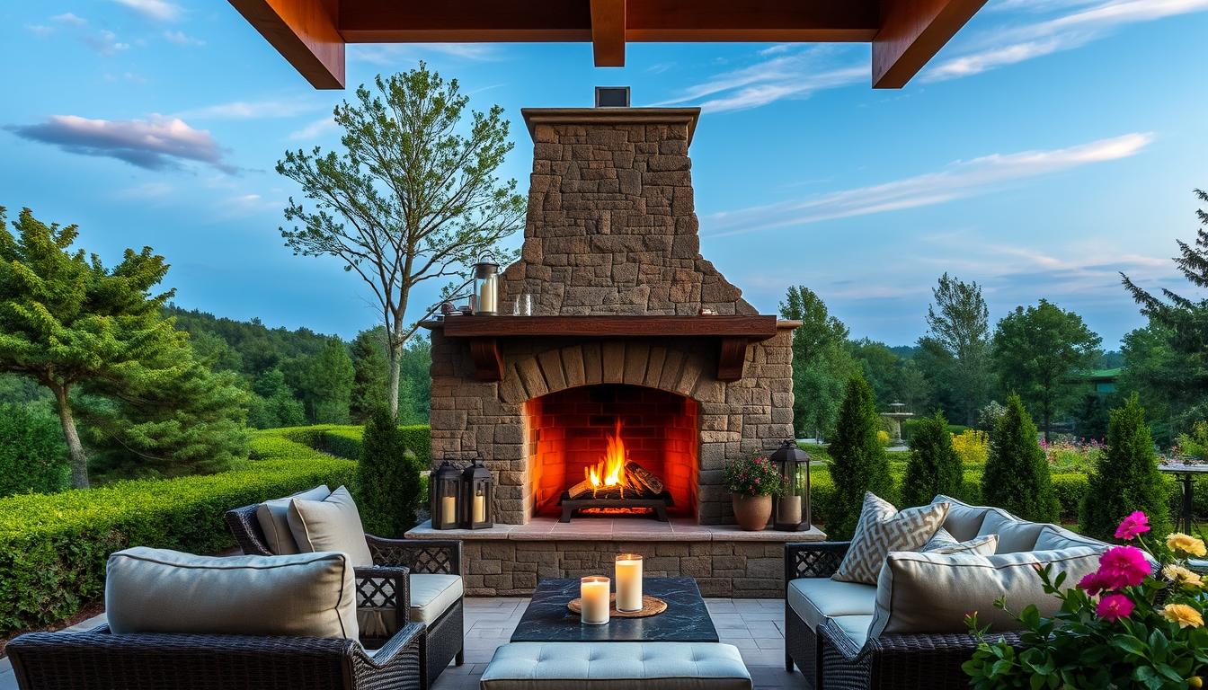 outdoor fireplace​