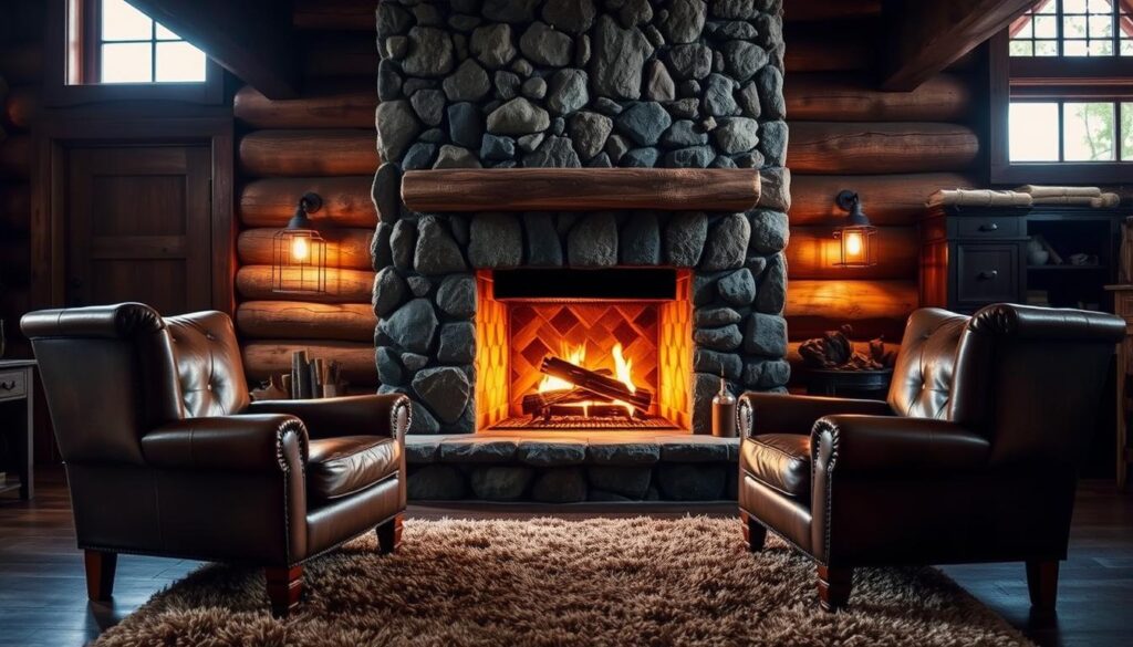 rustic fireplace designs