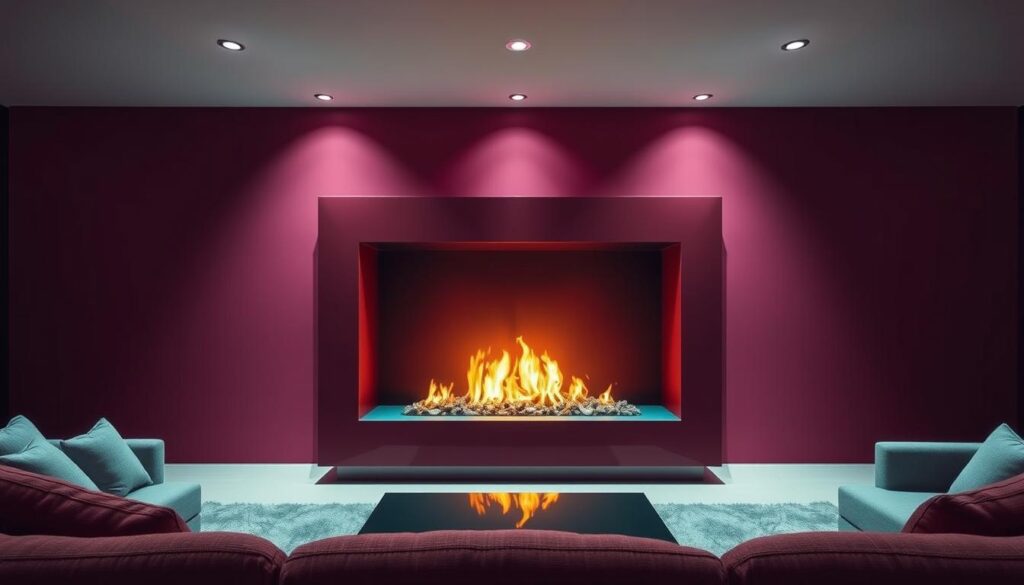 bold color fireplace design bold color fireplace design