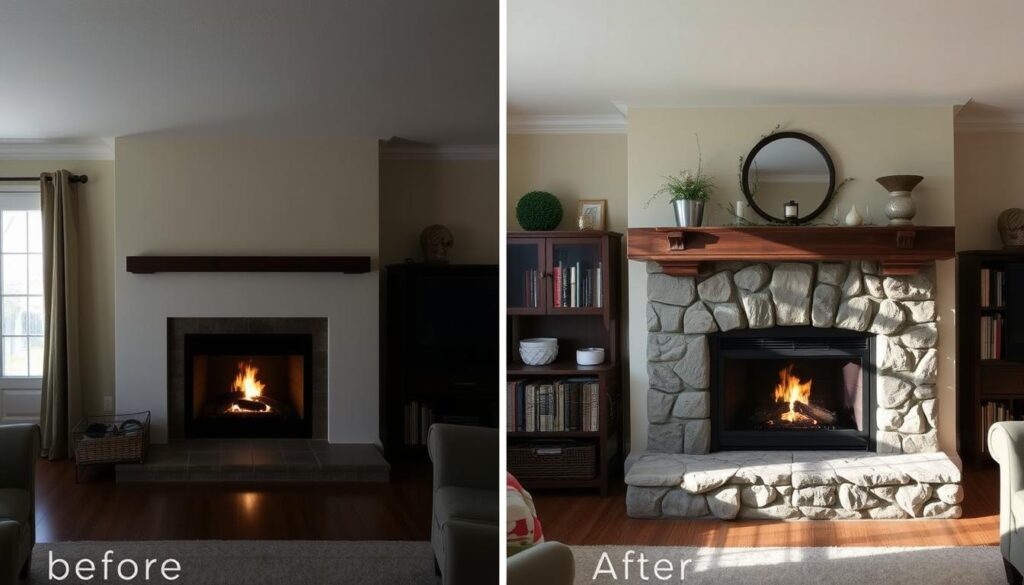 fireplace transformation before and after fireplace transformation before and after