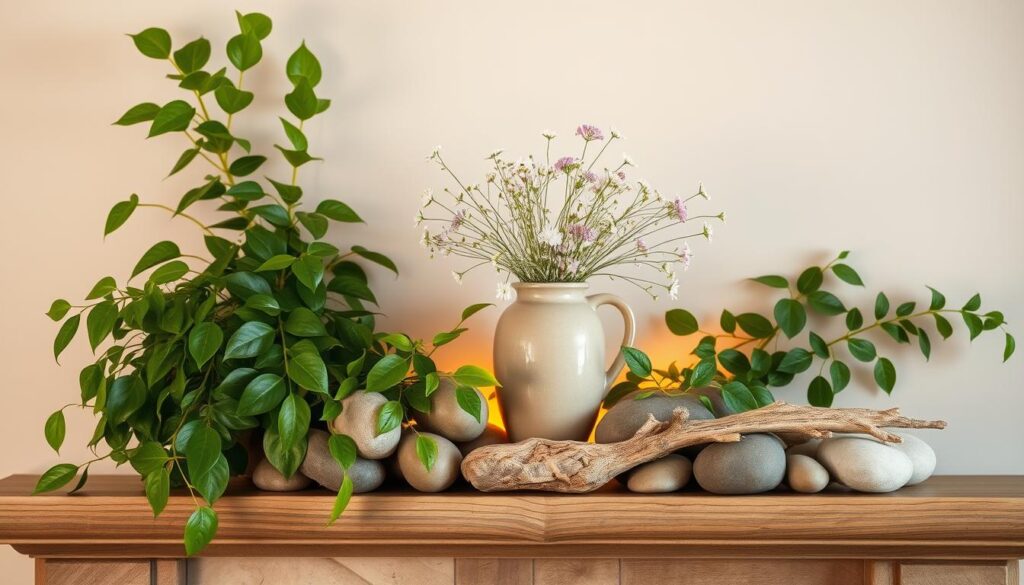 natural elements mantel styling natural elements mantel styling