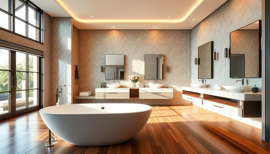 custom bathroom solutions and modern fixtures